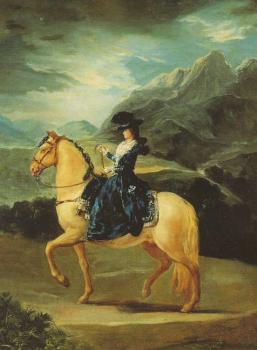 Francisco De Goya : Maria Teresa of Vallabriga on Horseback